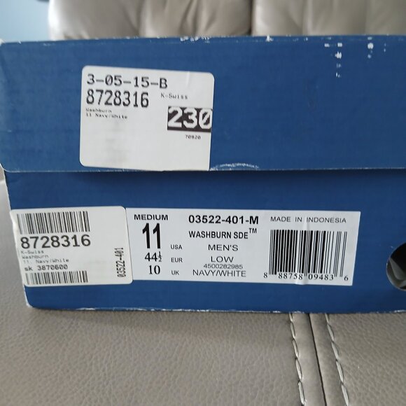 KSwiss Washburn Side navy/white size 11 - Picture 4 of 4